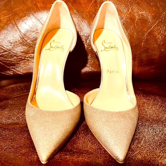 Christian Louboutin Iriza glitter wrapped leather. 100mm, Mini /Specchio EU38 - Picture 8 of 11